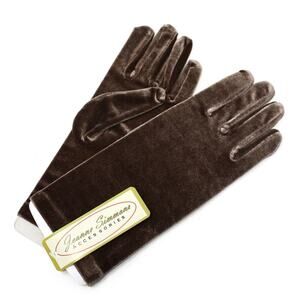 Mocha Velvet Wrist Length Dress Gloves Church Formal Evening Accessory – Hey Viv